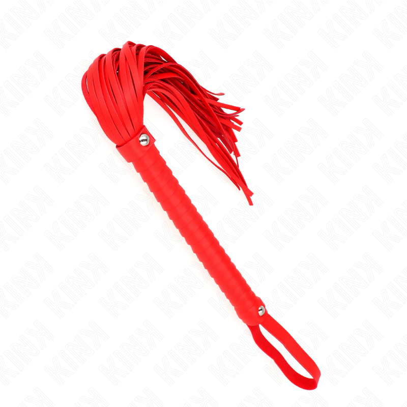Látigo BDSM con Mango Rojo 48.5cm