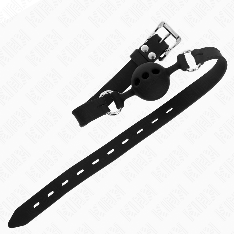 Black Silicone Ball Gag with Adjustable Strap