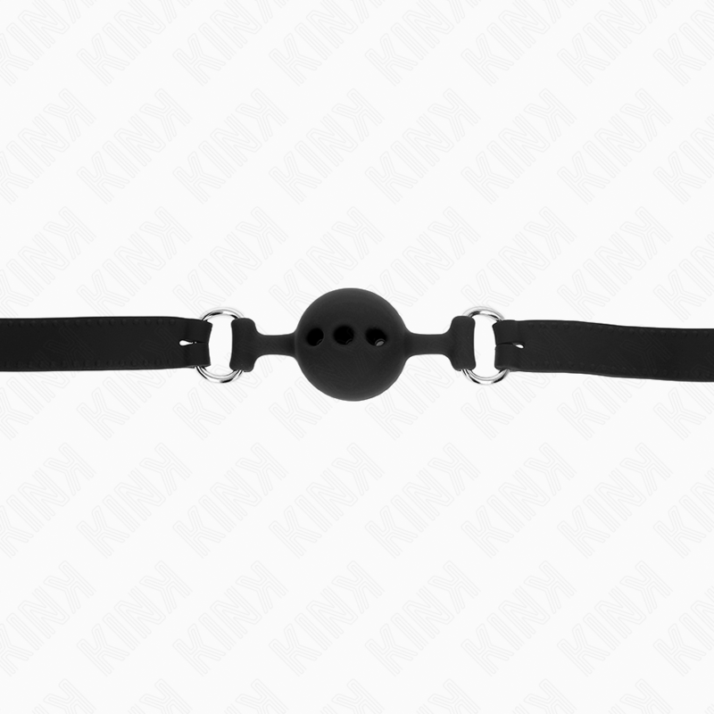 Black Silicone Ball Gag with Adjustable Strap