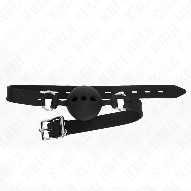 Large Adjustable Silicone Ball Gag - Black