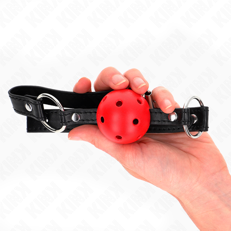 Red Hollow Ball Gag 4.5cm Model 1