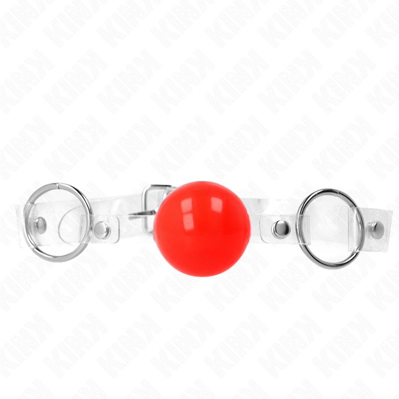 Red Transparent PVC Ball Gag 4cm