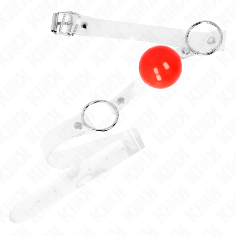 Red Transparent PVC Ball Gag 4cm
