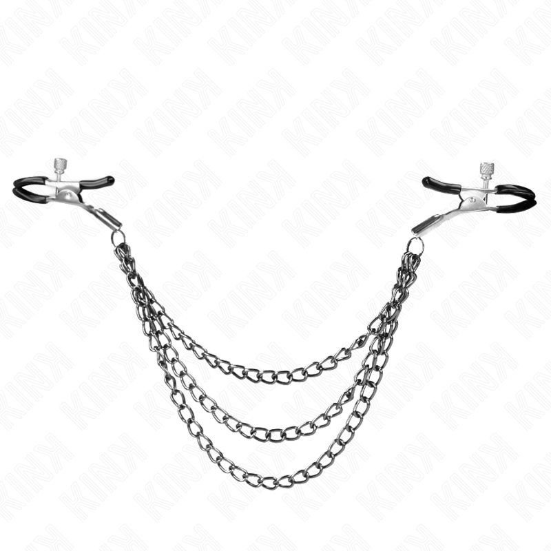 Black Triple Chain Nipple Clamps