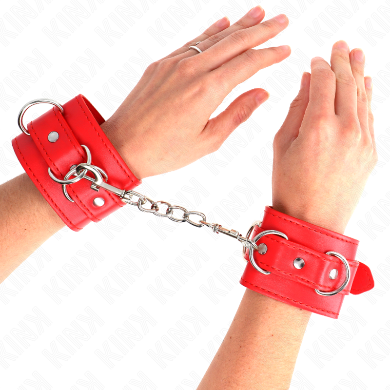 Red D-Ring Adjustable Wrist Restraints