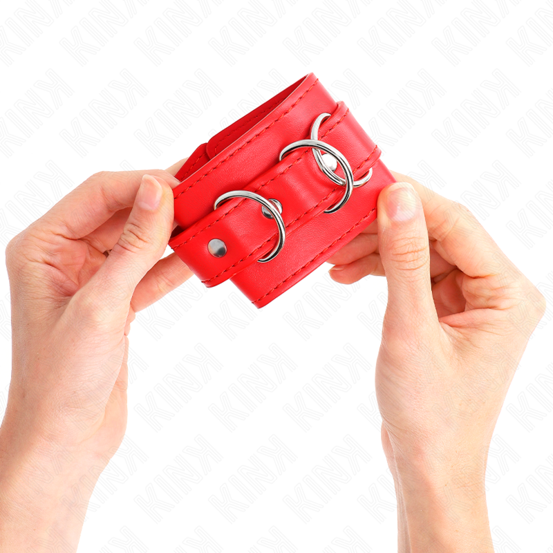 Red D-Ring Adjustable Wrist Restraints