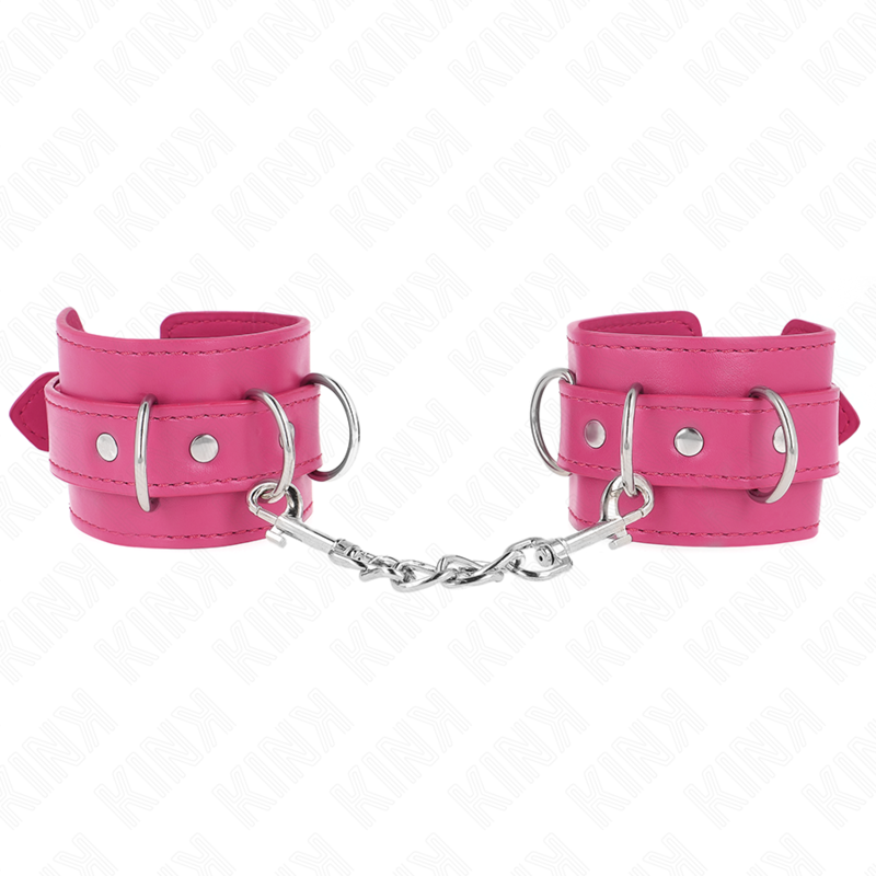 Pink 3 D-Ring Adjustable Wrist Restraints