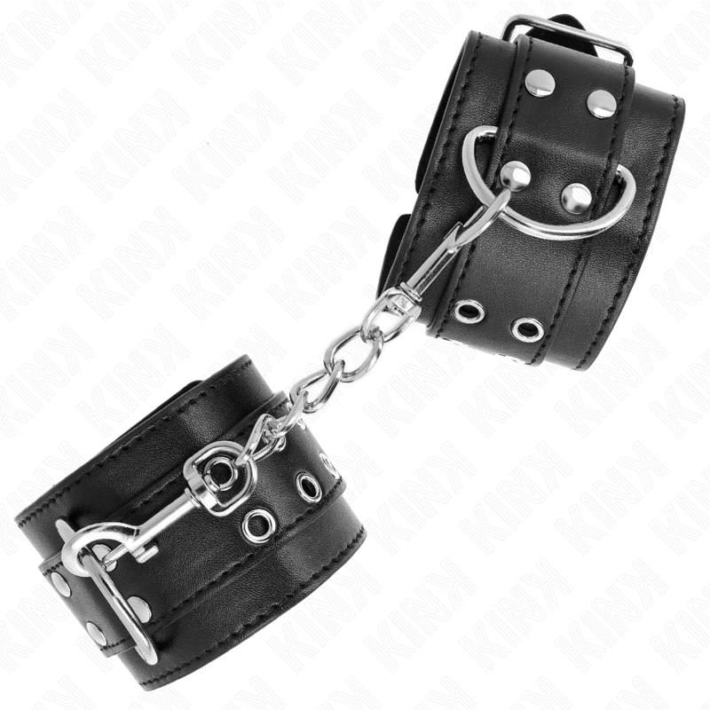 Black Double Buckle Wrist Restraints