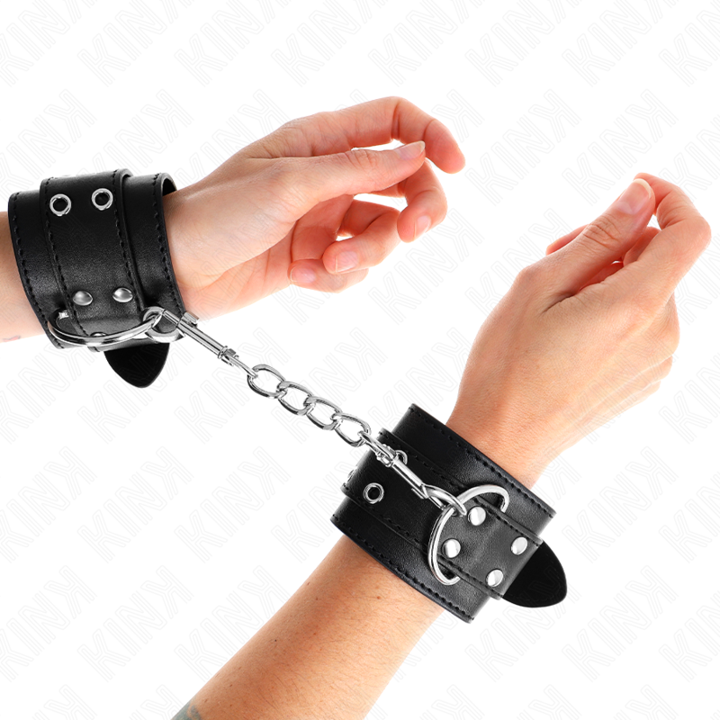 Black Double Buckle Wrist Restraints