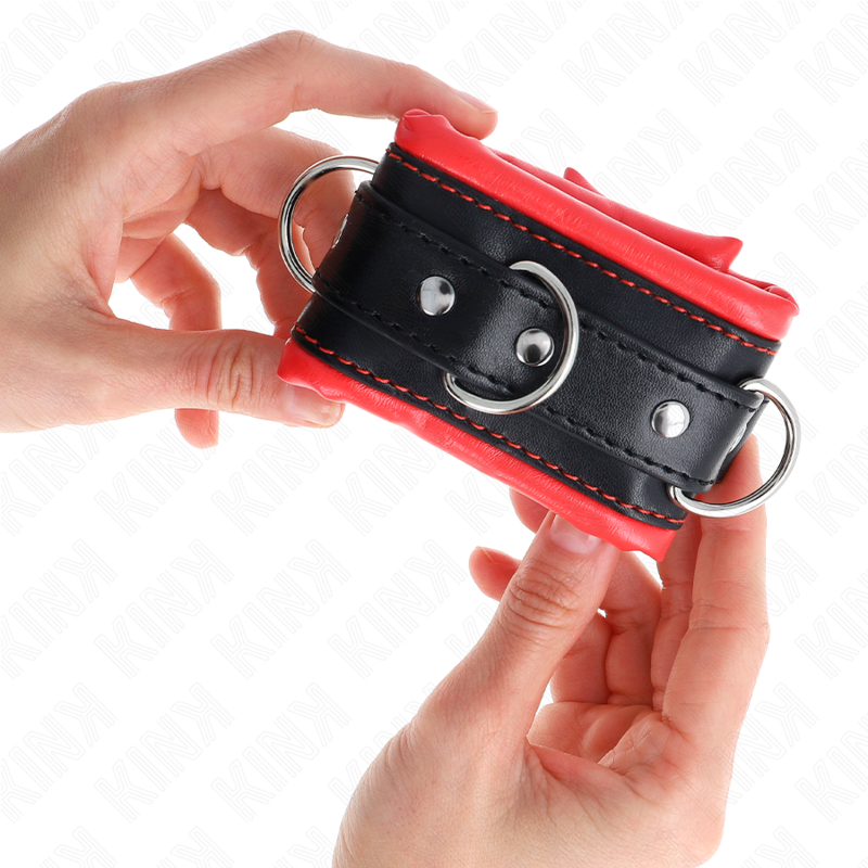 Adjustable Wrist Restraints with Red Fur