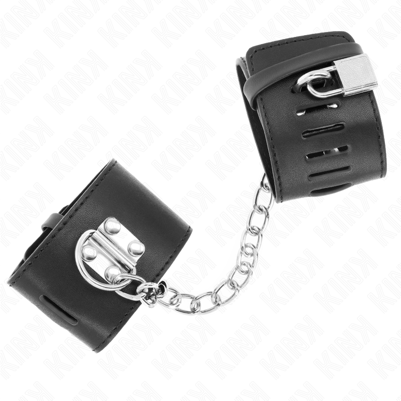 Black Adjustable Wrist Restraints with Chain