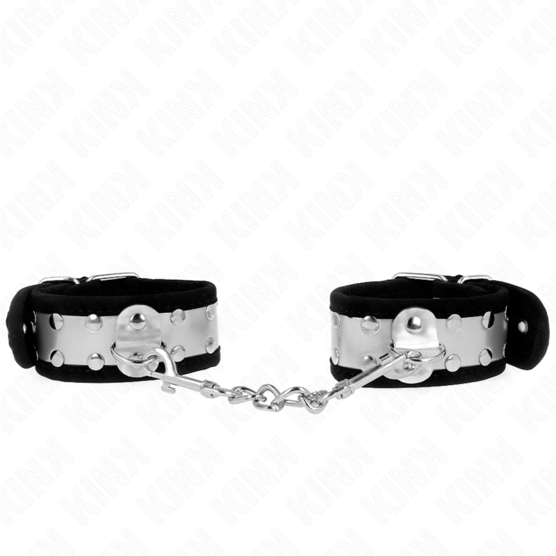 Sleek Black & Silver Wrist Restraints