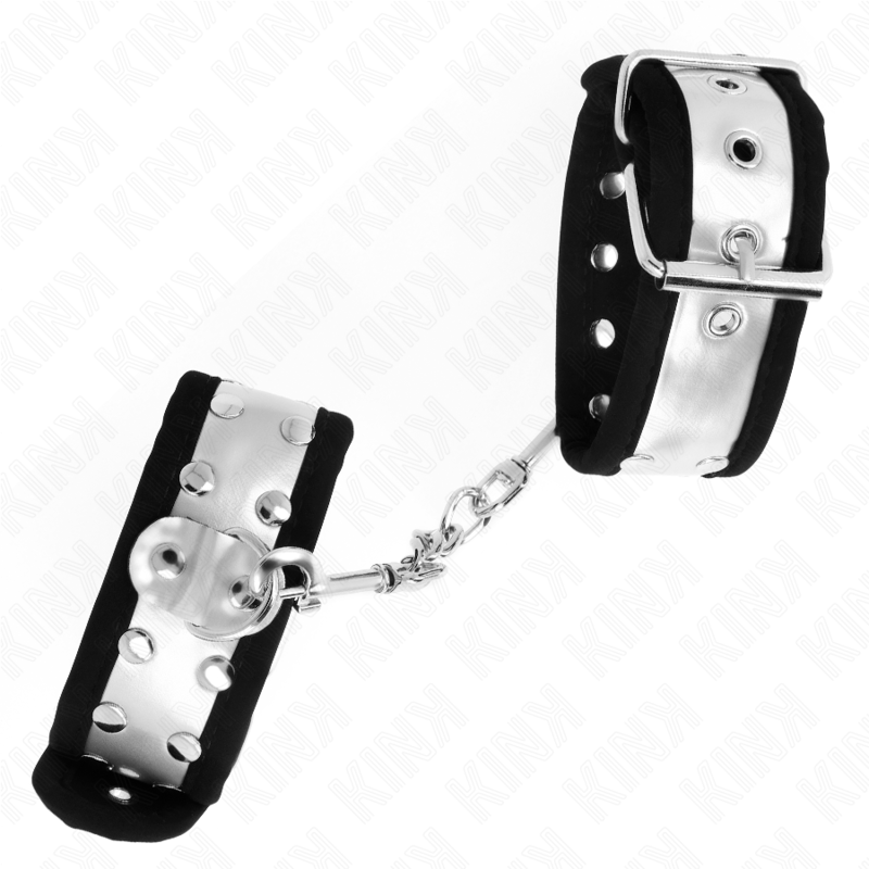 Sleek Black & Silver Wrist Restraints