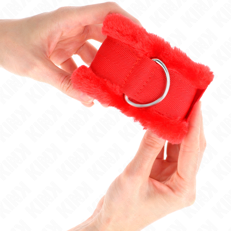 Plush Lined Red Wrist Restraints
