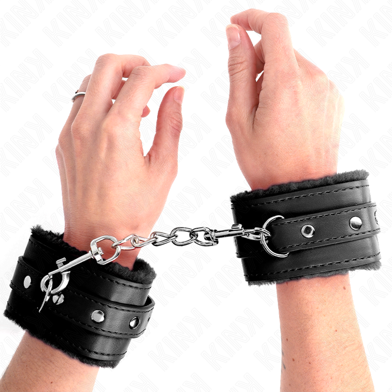 Premium Fur Lined Black Wrist Restraints