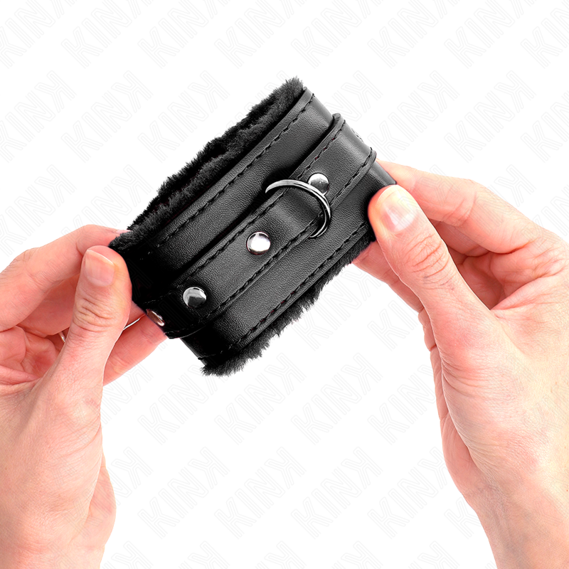 Premium Fur Lined Black Wrist Restraints