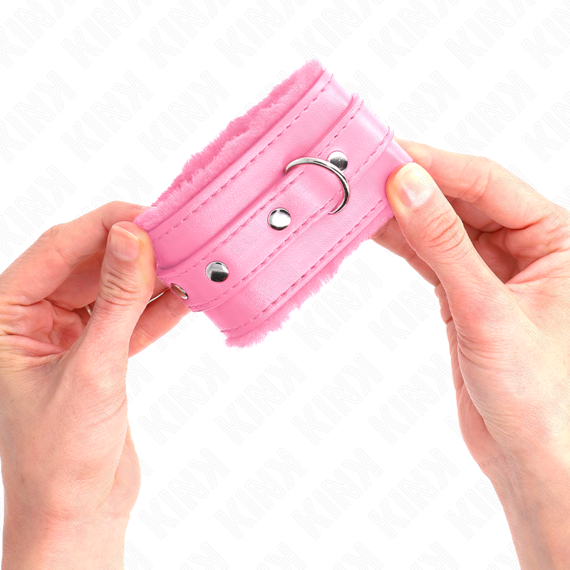Pink Fur Lined Adjustable Wrist Restraints