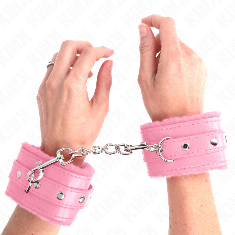 Pink Fur Lined Adjustable Wrist Restraints