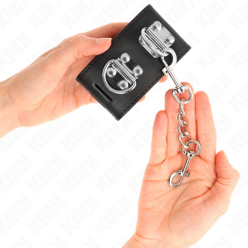 Black Wrist Restraints With Padlock