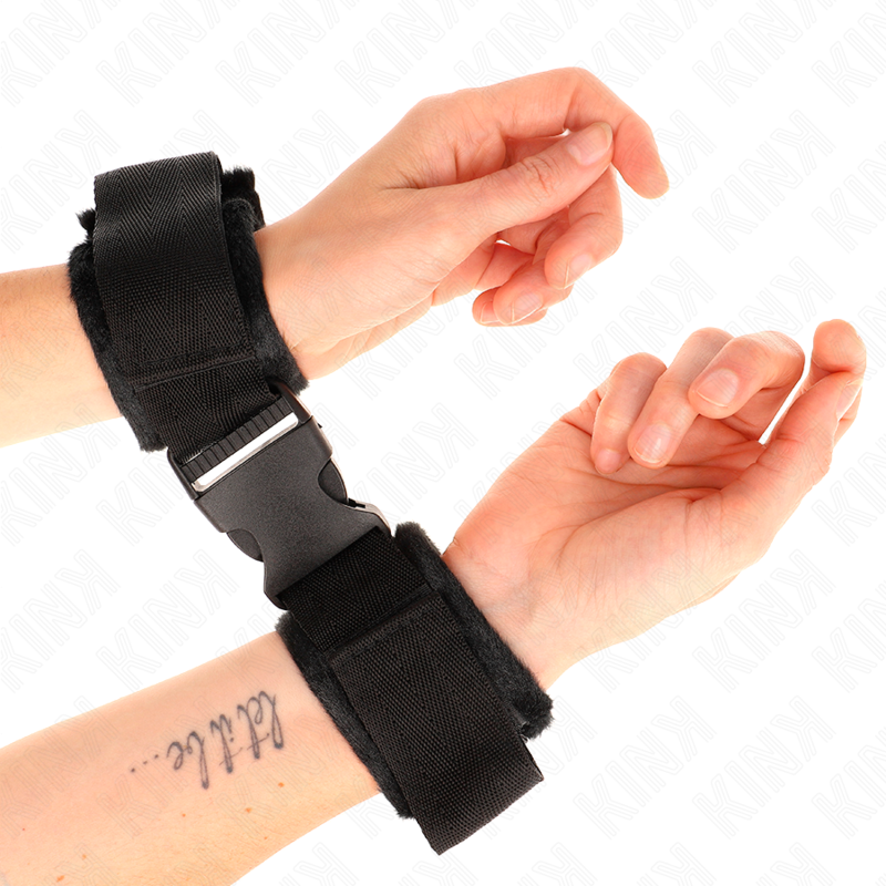 Adjustable Nylon Wrist Restraints Red-Black