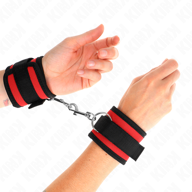 Nylon Wrist Restraints Red-Black Model 2