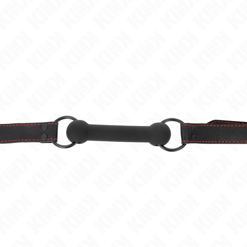 Black Bone Gag with Adjustable Strap