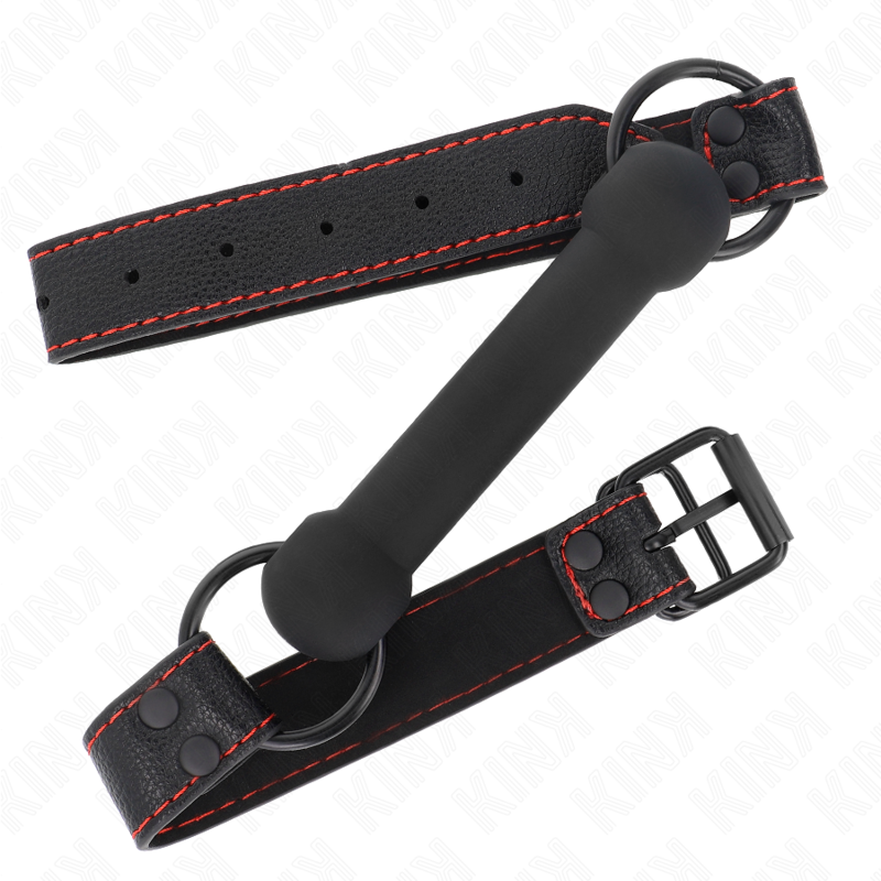 Black Bone Gag with Adjustable Strap