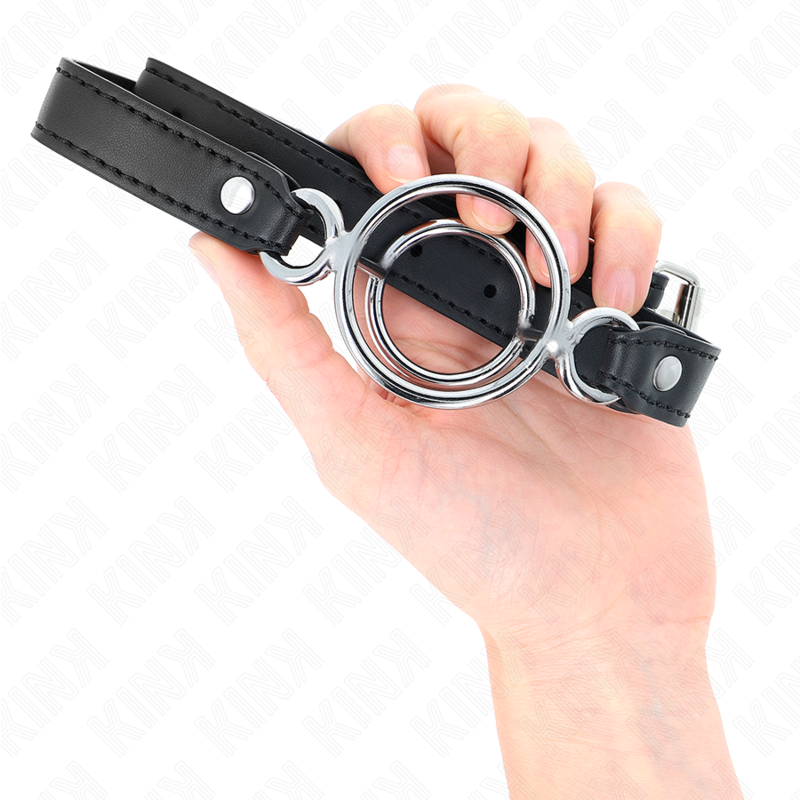 Black 5cm Bondage Gag with O-Rings