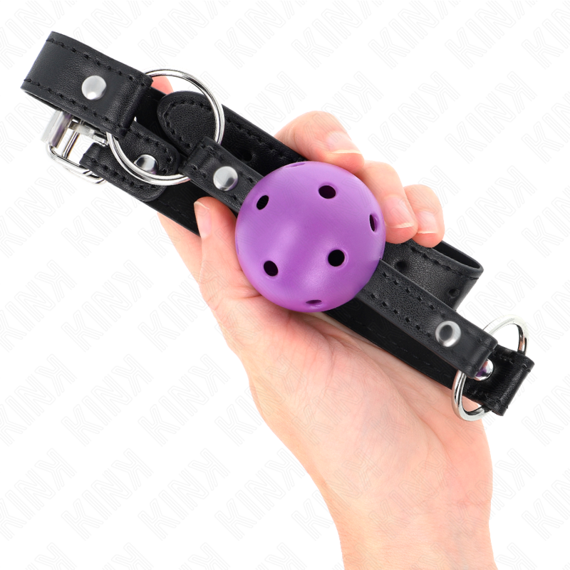 Purple Hollow Ball Gag, 4.5cm