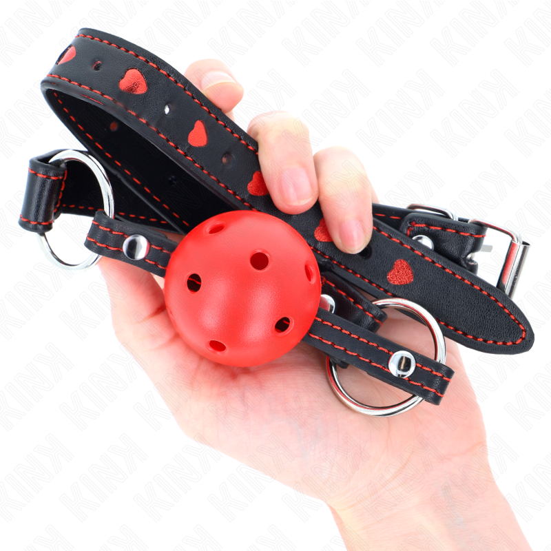 Hard Red Hollow Ball Gag Model 2