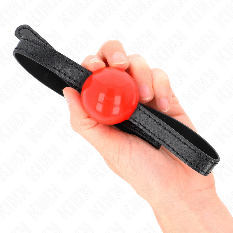 Red Solid Ball Gag 4cm with 65cm Strap