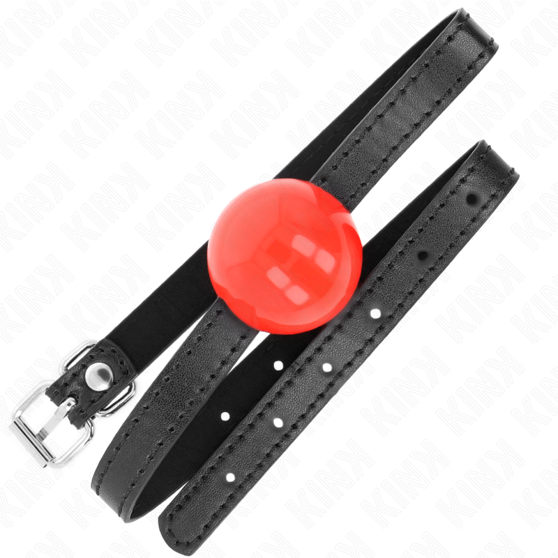 Red Solid Ball Gag 4cm with 65cm Strap