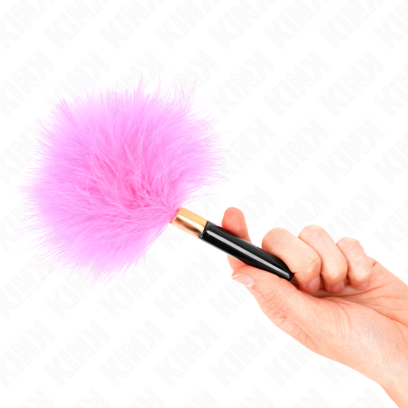 Fuchsia Gold Metal Tickle Feathers