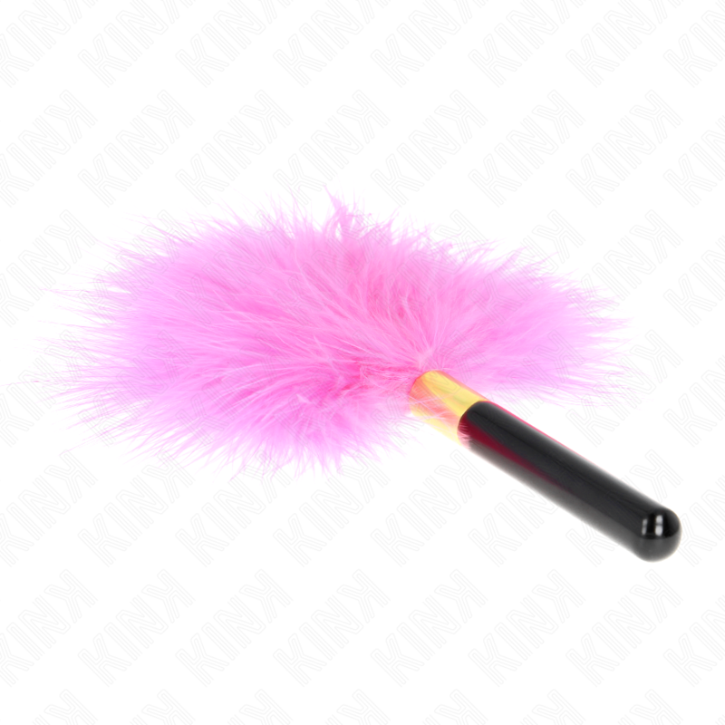 Fuchsia Gold Metal Tickle Feathers