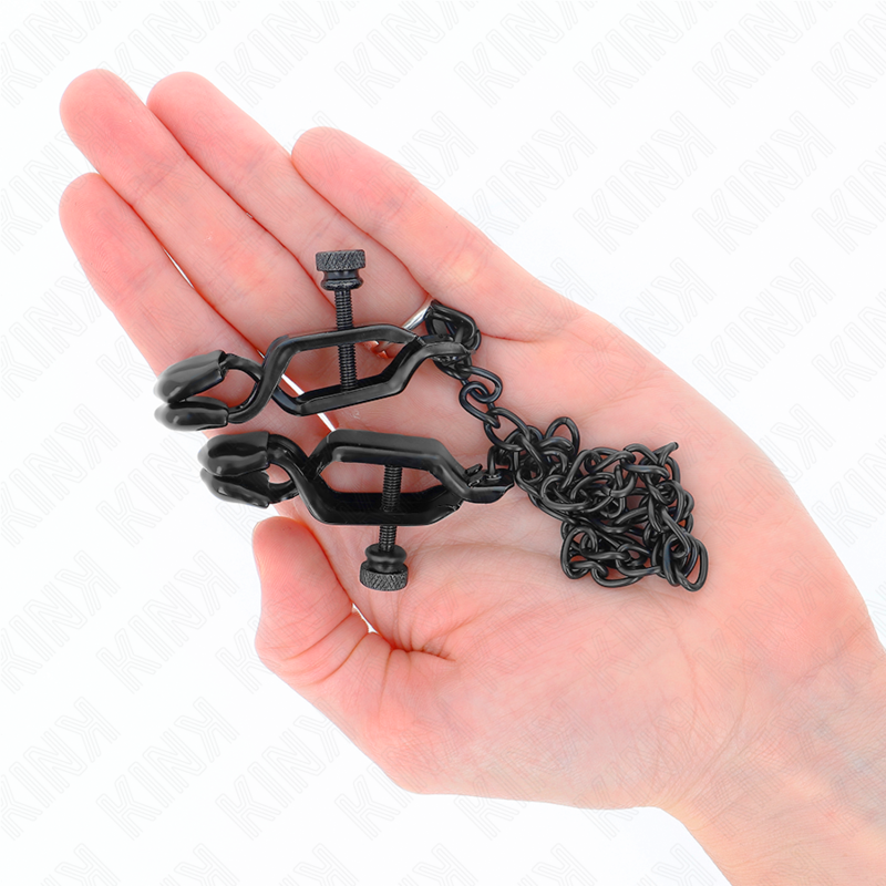 Black Flat Chain Nipple Clamps 30cm