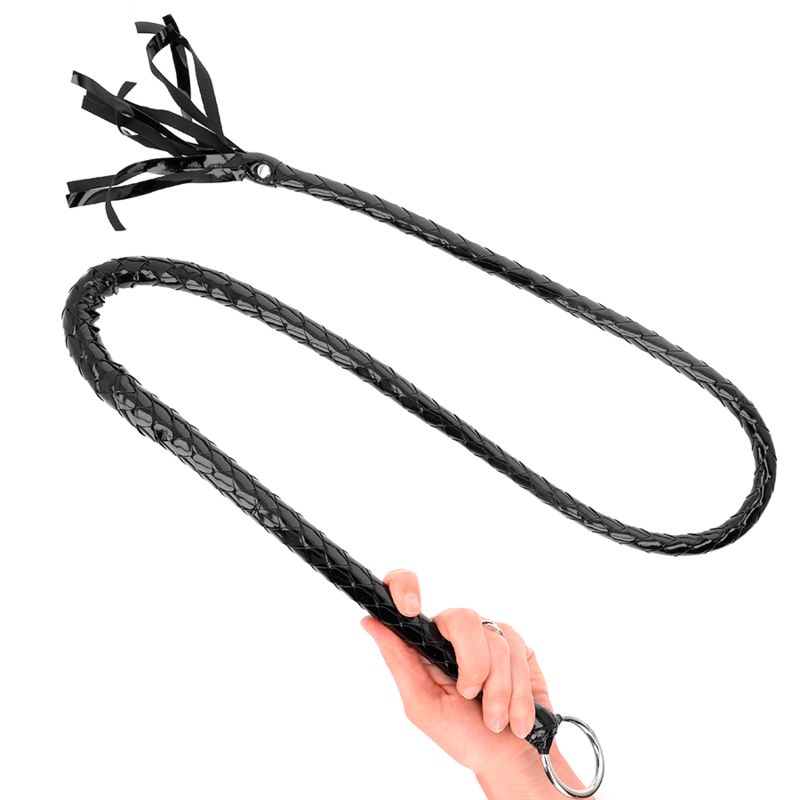 Sensual Long Shiny PVC Whip 138cm