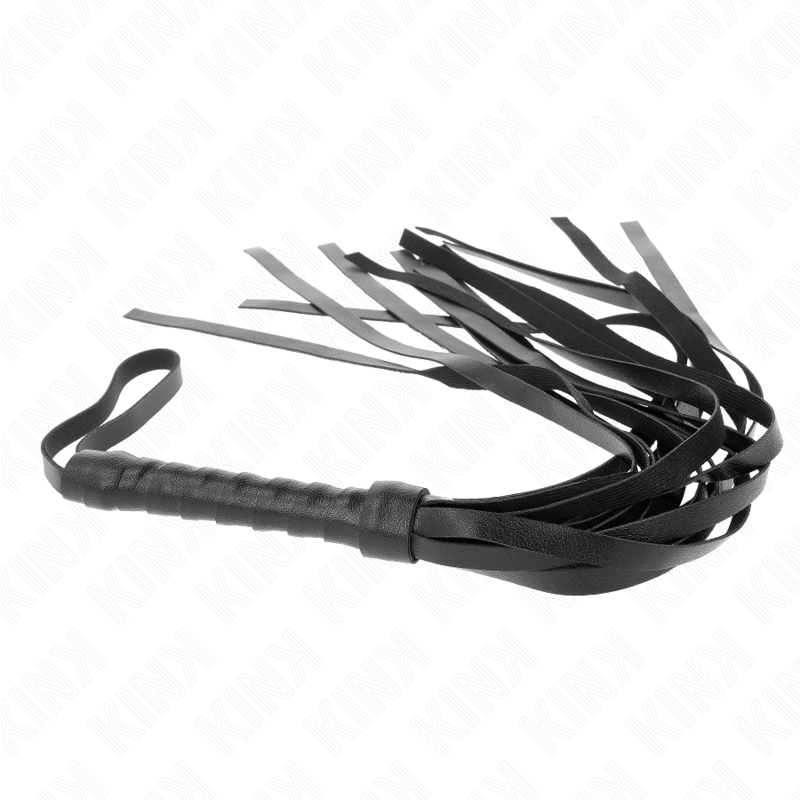 Sleek Black BDSM Whip - 45cm Length