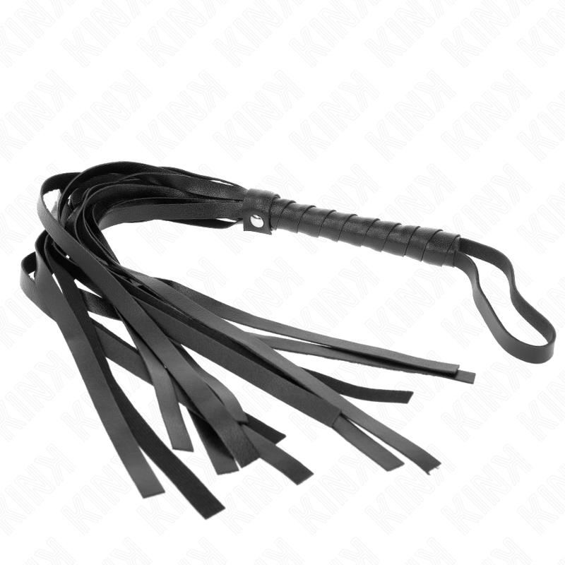 Sleek Black BDSM Whip - 45cm Length