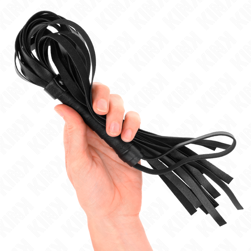 Sleek Black BDSM Whip - 45cm Length