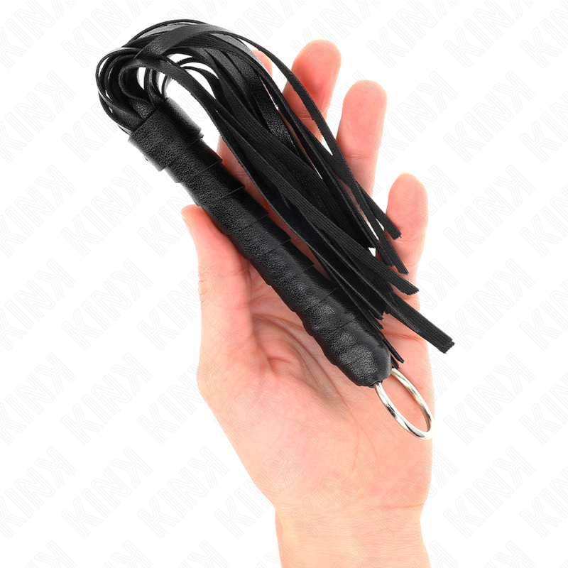 Elegant Mini Black Bondage Whip 28cm