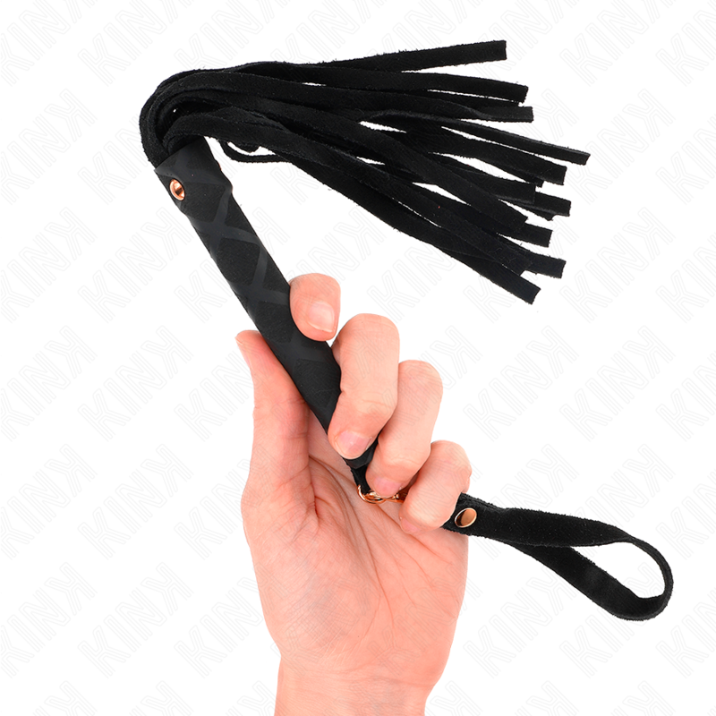 Black Suede Mini Whip - 30cm