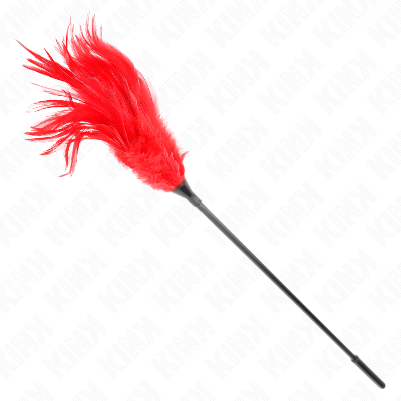 Red Tickle Feathers for Bondage Play