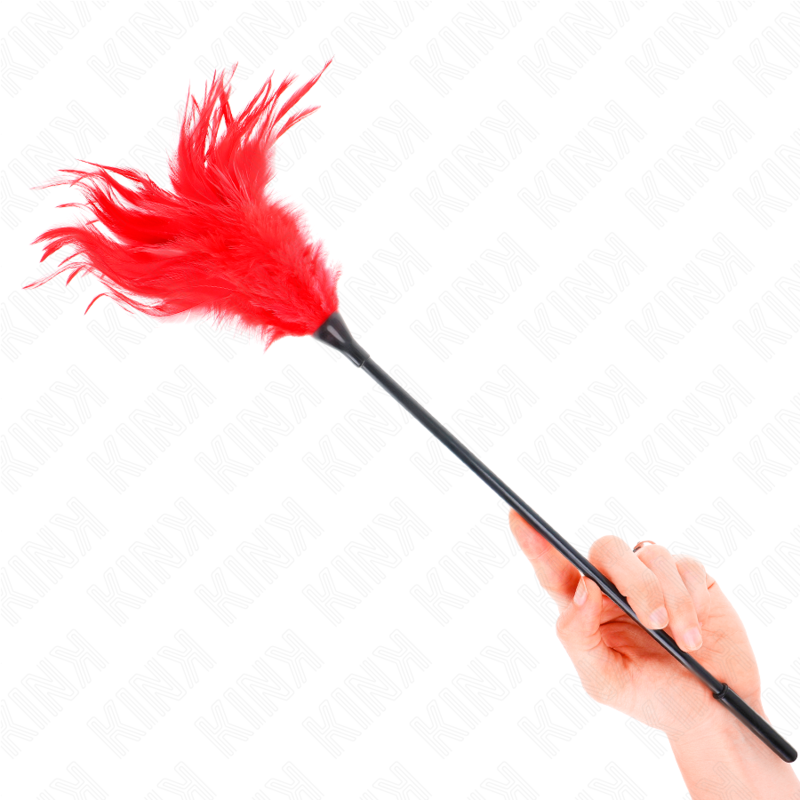 Red Tickle Feathers for Bondage Play
