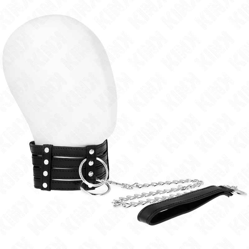 Adjustable BDSM Collar with 65cm Chain Leash