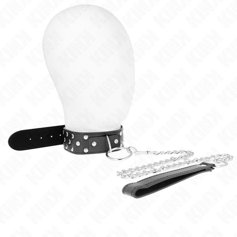 Black Adjustable Bondage Rivet Strap Neck Belt