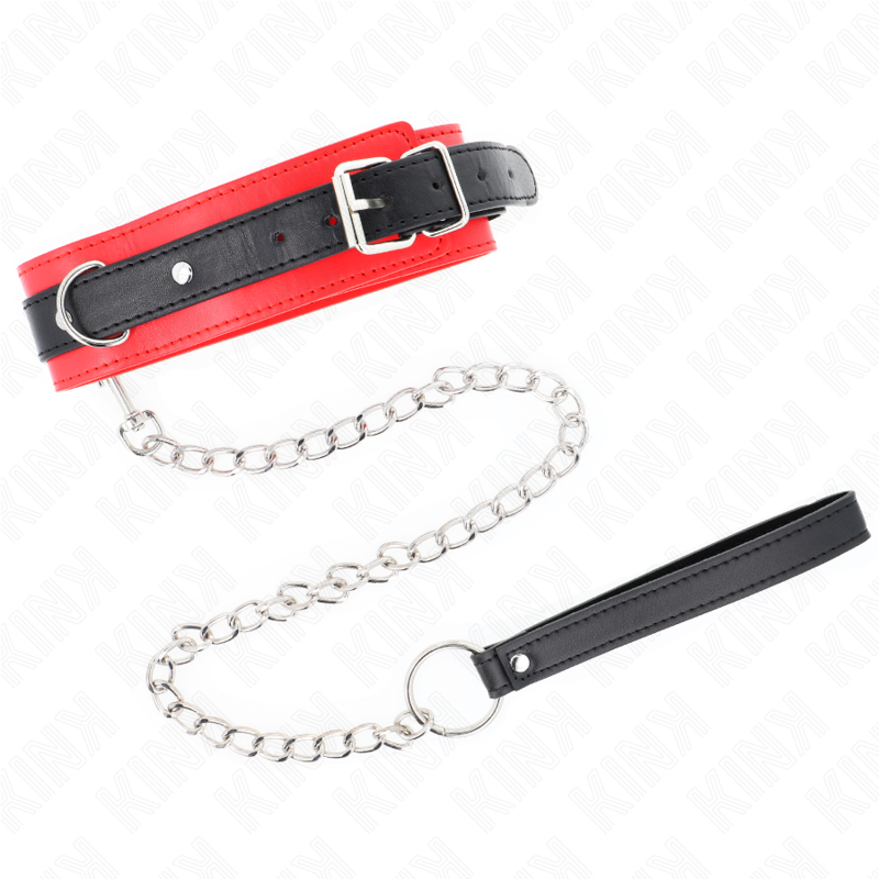 Collar de Bondage Rojo Con Correa de 65cm