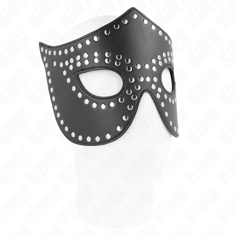 Riveted Leatherette Bondage Mask Model 2