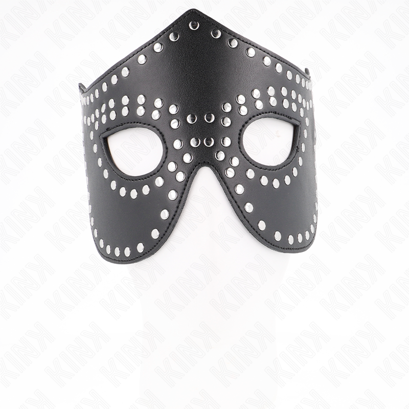 Riveted Leatherette Bondage Mask Model 2