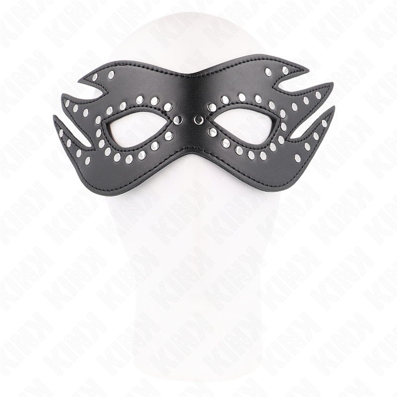 Riveted Leatherette Bondage Mask Model 3