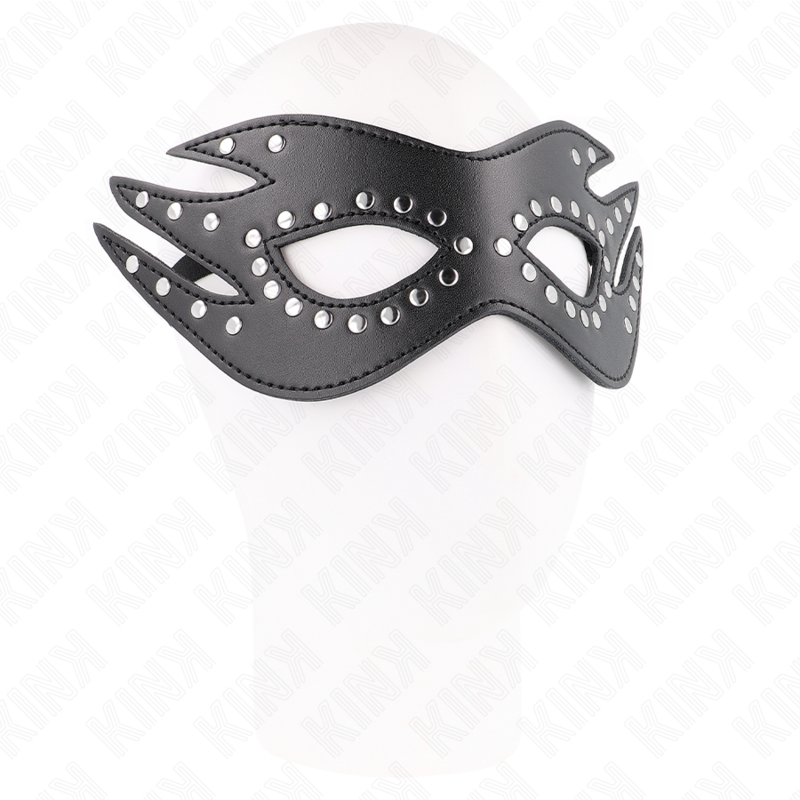 Riveted Leatherette Bondage Mask Model 3